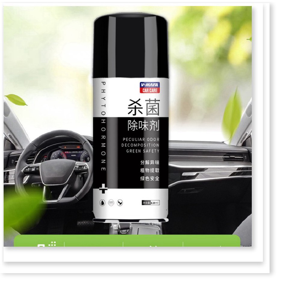 Chai xịt khử mùi xe ô tô 💕XẢ TỒN💕 Khử mùi xe hơi giúp không khí trong xe sạch sẽ V-MAFA 120ml 9409
