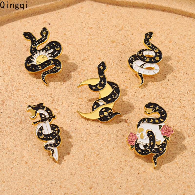 Ghim cài áo MISS ZOE hình con rắn phong cách gothic độc đáo