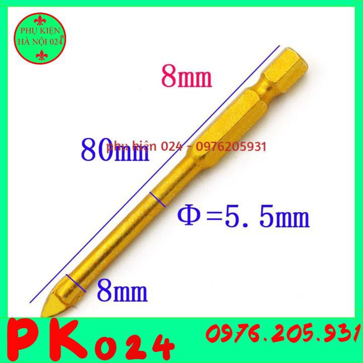 Bộ 7 Mũi Khoan Tam Giác Mạ Titan Khoan Tường - Thủy Tinh - Bê Tông Đa Chức Năng từ 3-12mm