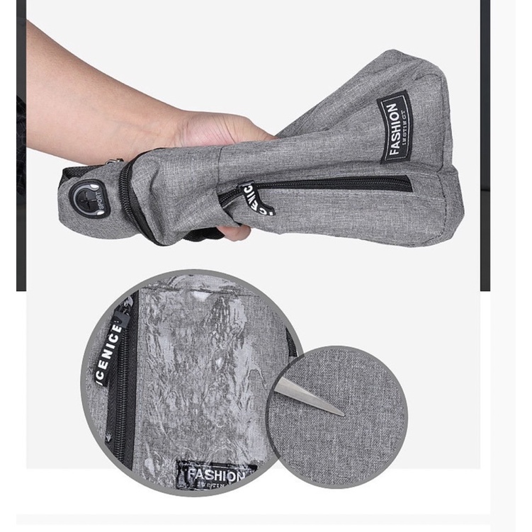 Túi Đeo Chéo Nam Nữ Thời Trang hỗ trợ USB sạc dự phòng đi liền theo túi siêu hót