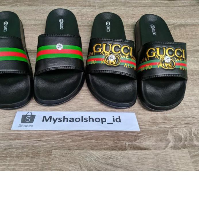 Dép Xỏ Ngón Gucci Màu Đen Thoải Mái Thời Trang Cho Nam Nữ