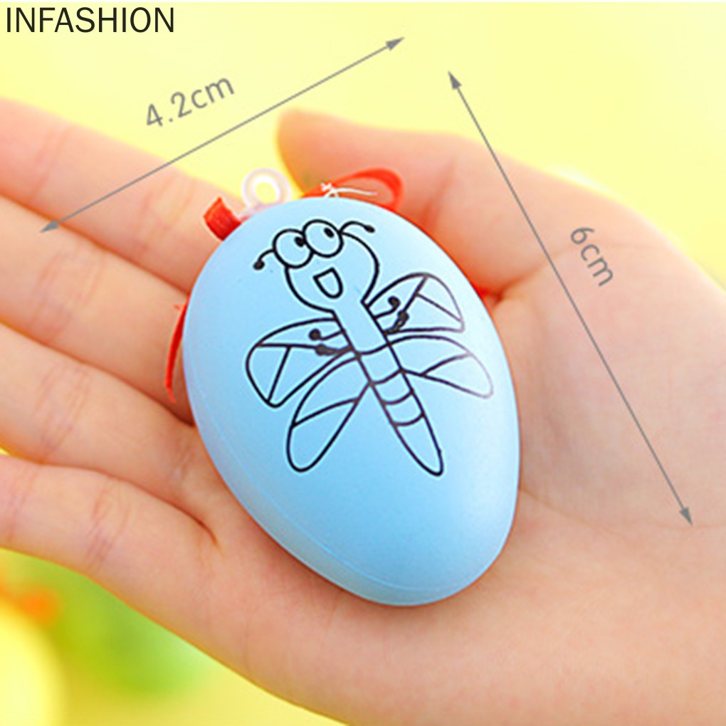 Set 4 Trứng Nhựa Kèm 4 Bút Màu Cho Bé