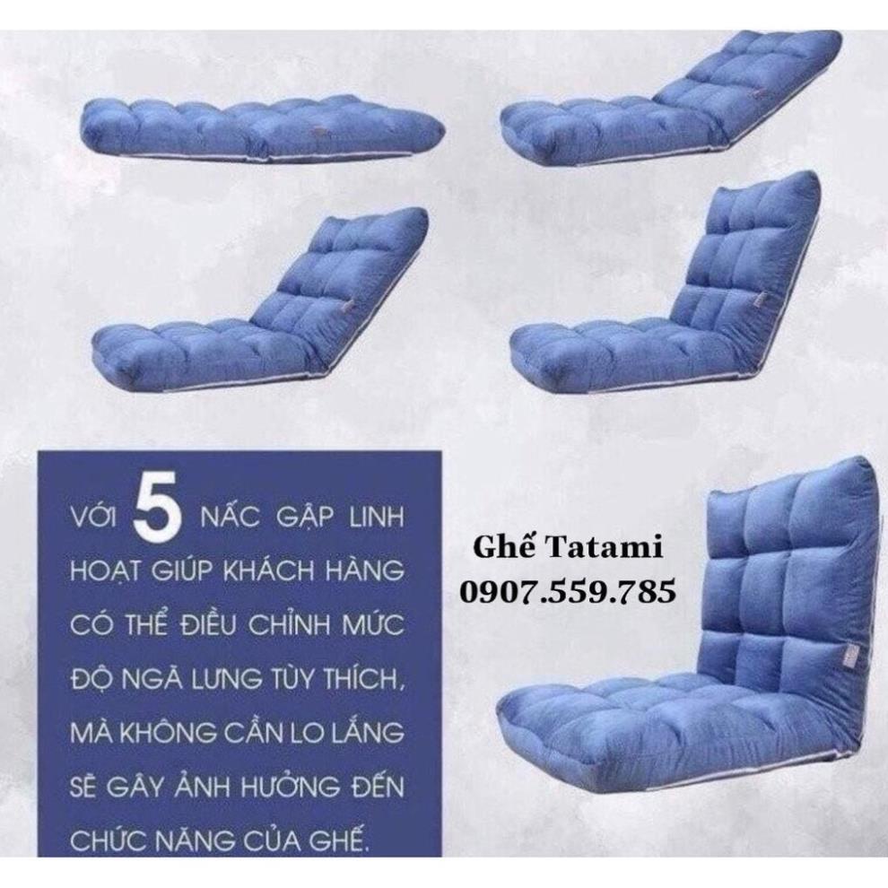 Ghế lười Tatami tựa lưng ngồi bệt nhật bản vỏ bọc nhung cao cấp với 5 nấc ngả thoải mái sử dụng với các tư thế ngồi nằm | BigBuy360 - bigbuy360.vn