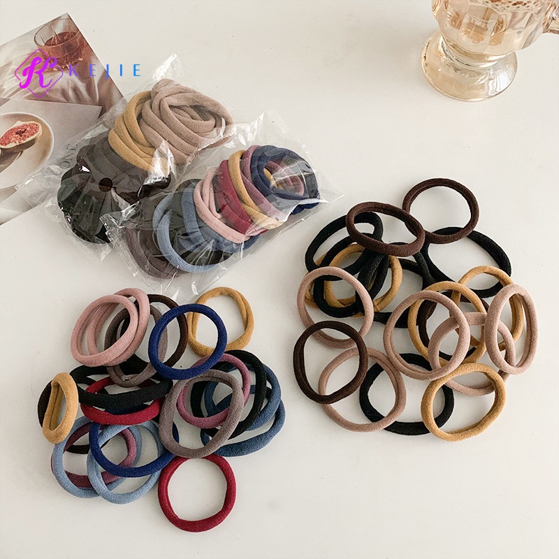 Bộ 10 / 20 dây thun cột tóc AISHG bản dày cho nữ
