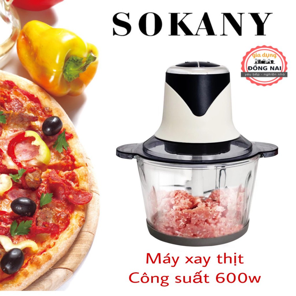 Máy xay đa năng Sokany  SK-7010 model 2021 , xay sinh tố, hoa quả, xay thịt cối thủy tinh công suất 600W