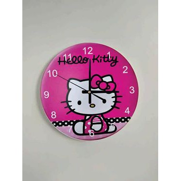 Đồng hồ treo tường hình mèo hello kitty cho trẻ em