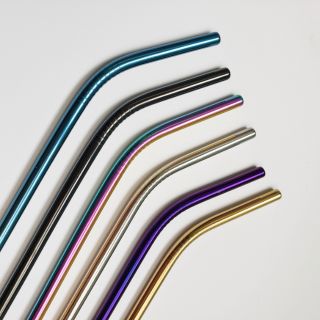 [ẢNH THẬT] Ống hút inox đầu cong tách set BÁN LẺ