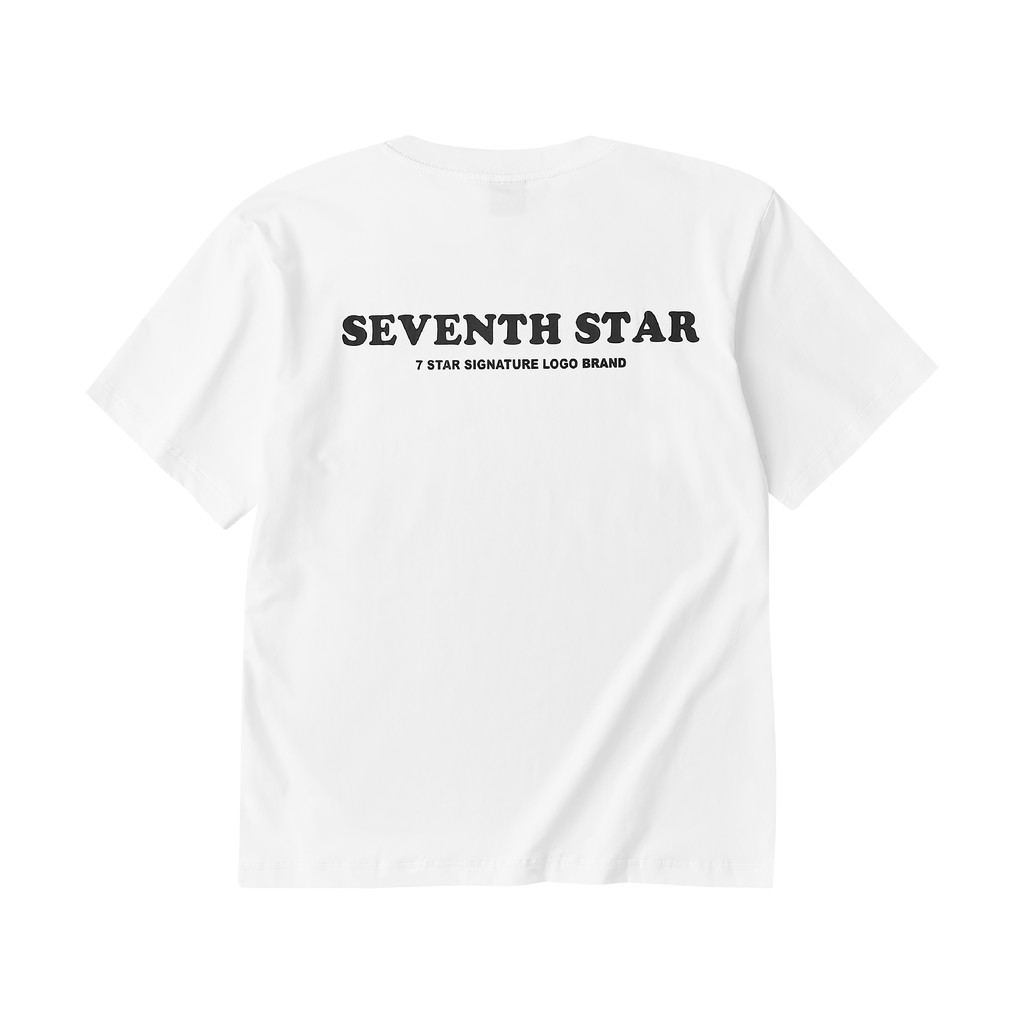 Áo phông oversized Basic Seventh Star TRẮNG