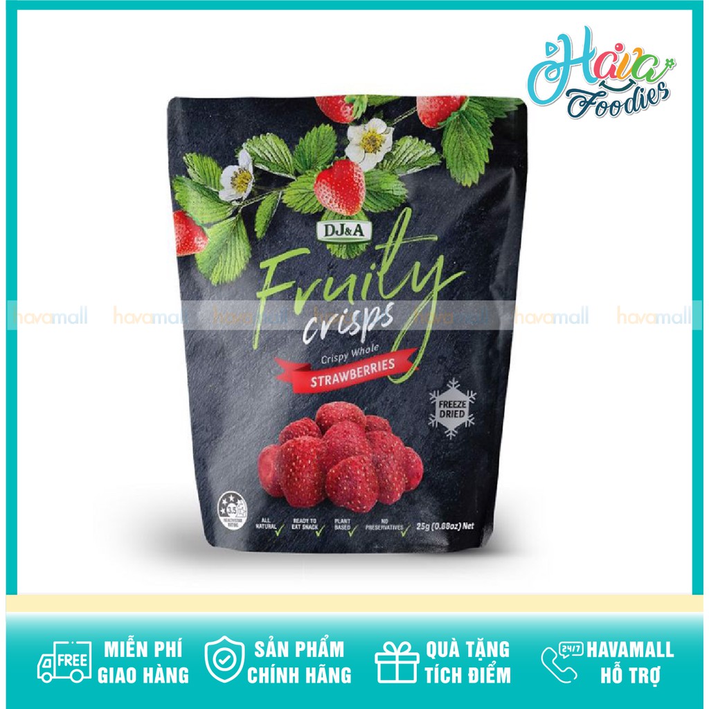 [HÀNG CHÍNH HÃNG] Dâu Tây Sấy DJ&A 25gr