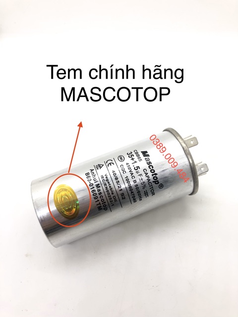 [Mã ELHA22 giảm 5% đơn 300K] Tụ lốc điều hoà LG 35+1.5mF chính hãng MASCOTOP