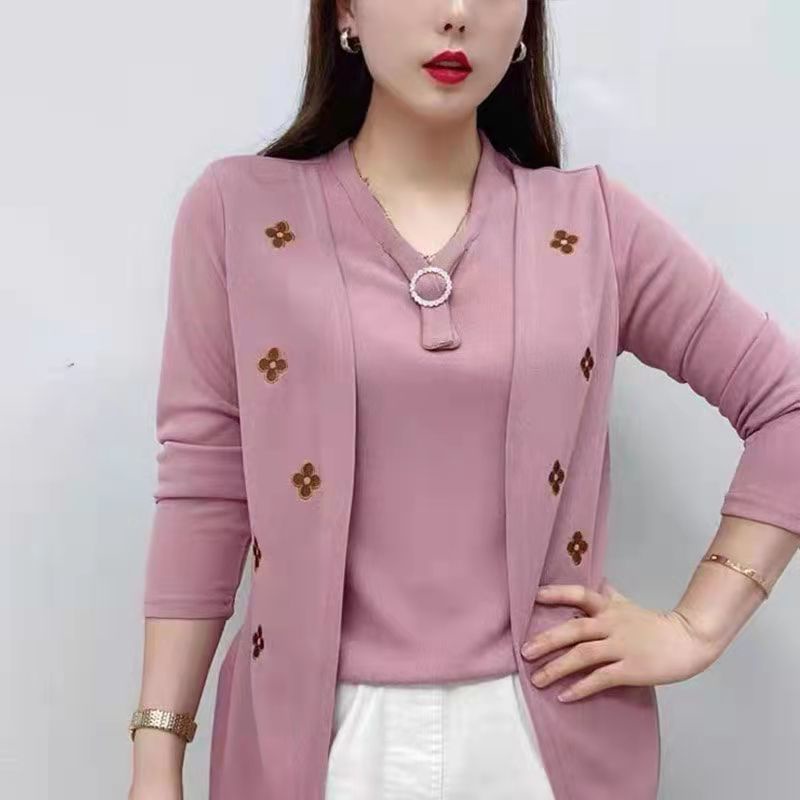 Sayo Thun N > Cho Phone N > Trung Niên Ninan Th > Trang Áo Sơ Mi Tay Dài Thêu Họa Tiết Phong Cách Phương Tây Cao Cấp Cho Phụ Nữ Trung Niên 2022