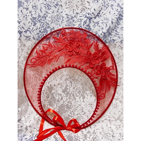 Mấn ren đỏ mã 008