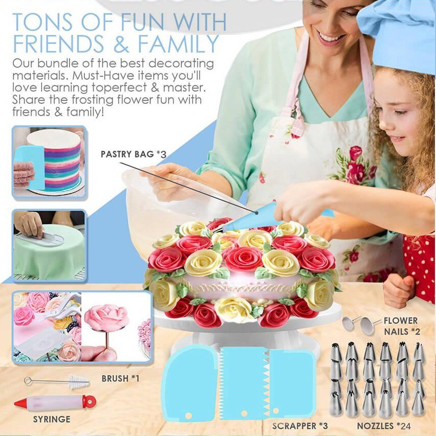 Bộ 41 Dụng Cụ Làm Bánh/Phụ kiện Dụng Cụ Trang Trí Bánh Chuyên Nghiệp