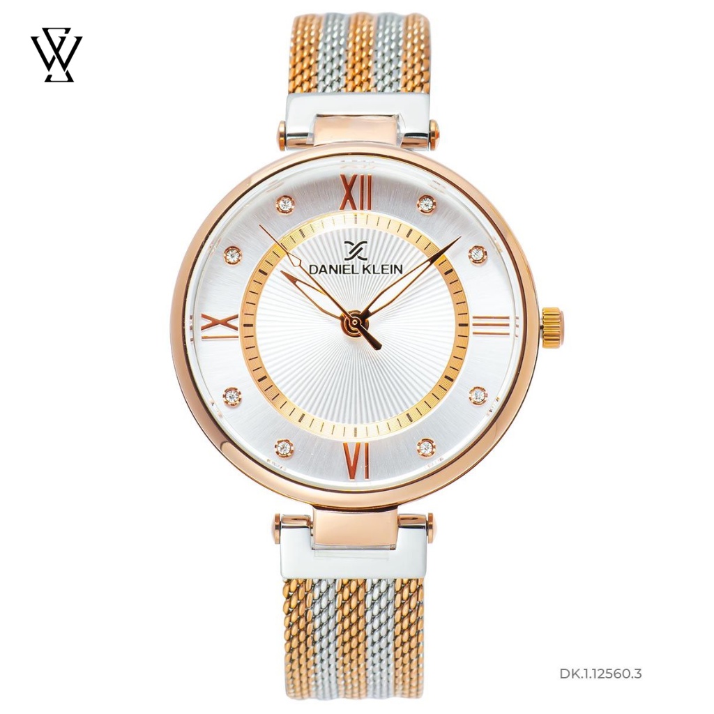 Đồng Hồ Quartz Nữ Daniel Klein WATCHSTORE DK.1.12560.3 Mặt Kính Khoáng 35mm, Dây Kim Loại, Vỏ Thép Không Gỉ