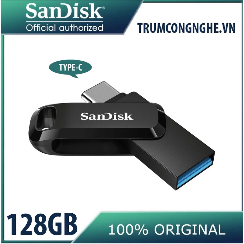 USB OTG 3.1 Gen 1 SanDisk 128GB SDDDC3 Ultra Dual Drive Go USB Type-C upto 150MB/s Tốc Độ Cao