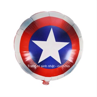 Bóng trang trí hình Khiên Captain, bóng tráng nhôm hình khiên tròn