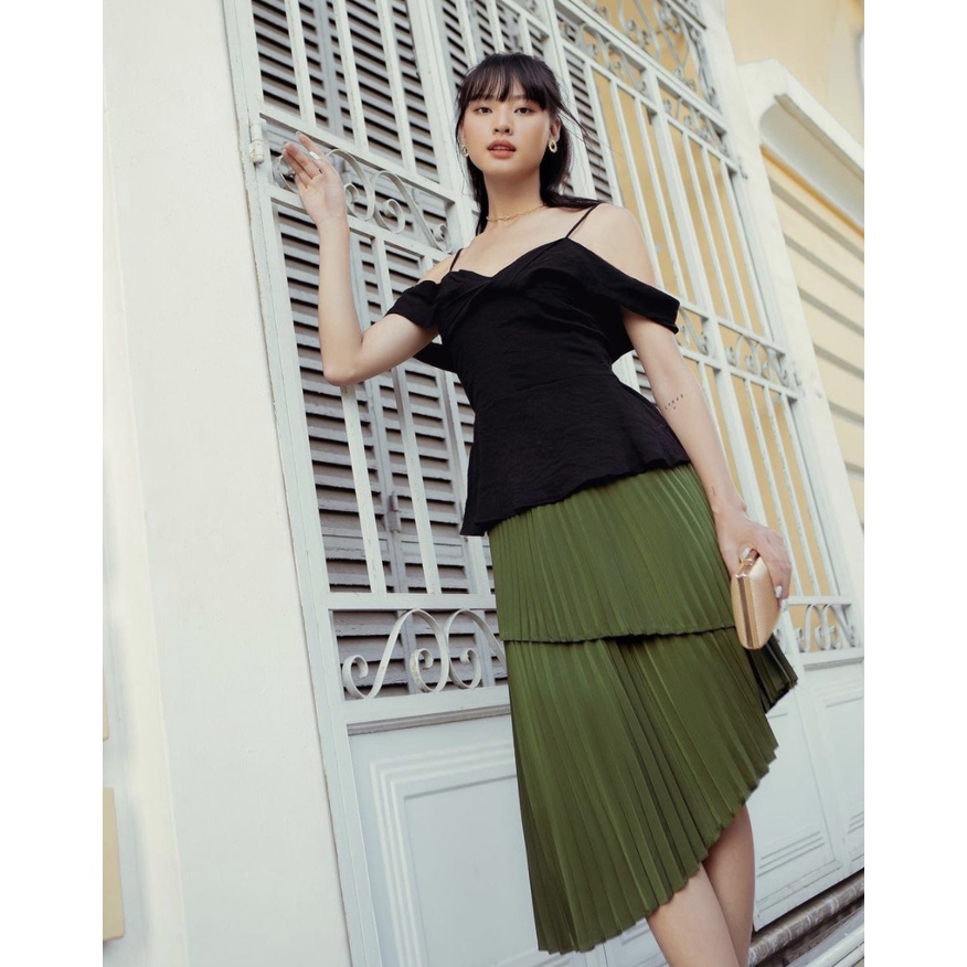 Áo Kiểu Nữ Thời Trang HNOSS Bẹt Vai AKI026