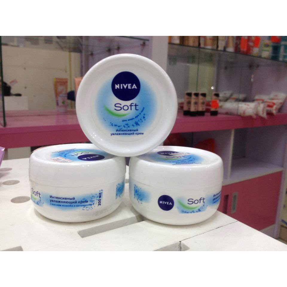 Kem dưỡng ẩm Nivea Soft 200ml cấp ẩm chuyên sâu cam kết nẻ mấy cũng hết  [𝐓𝐚̣̆𝐧𝐠 𝐦𝐚́𝐲 𝐦𝐚𝐬𝐬𝐚𝐠𝐞𝐫 𝐦𝐚̣̆𝐭]