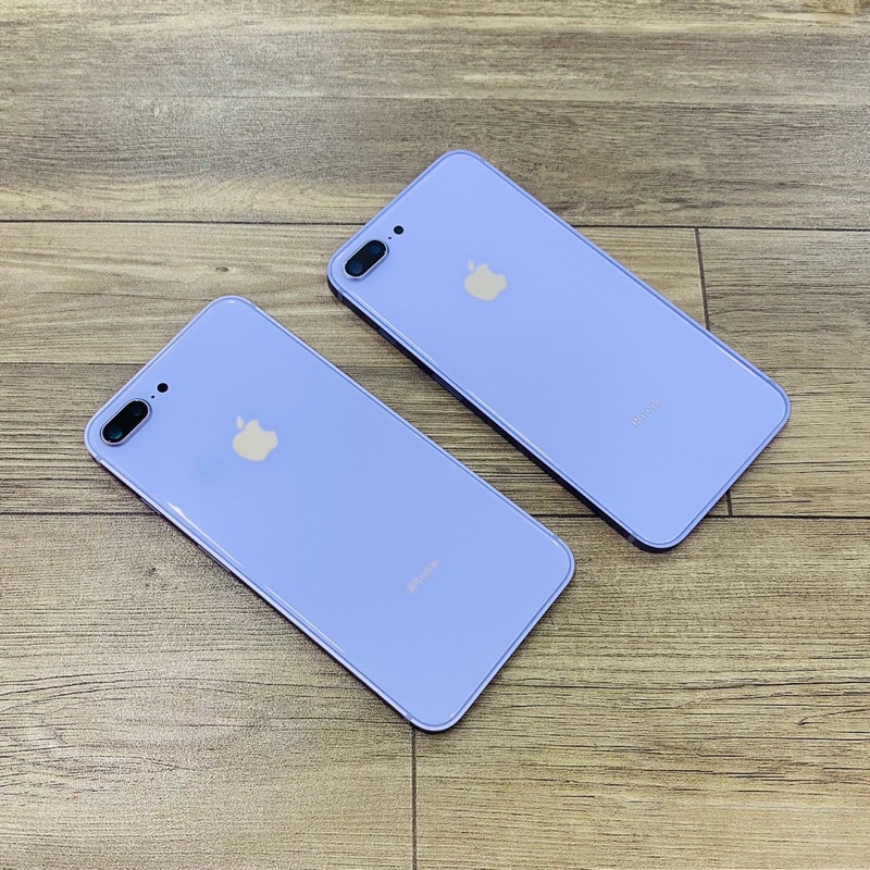 vỏ sườn iphone 7plus lên 8plus và 8plus cạnh vuông màu tím cực đẹp