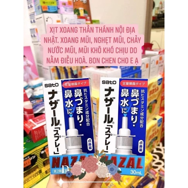 [Hàng _ Nhật]  Xịt mũi Nazal Nhật Bản 30ml - Xịt chống Ngạt Mũi, Sổ Mũi, Viêm Xoang