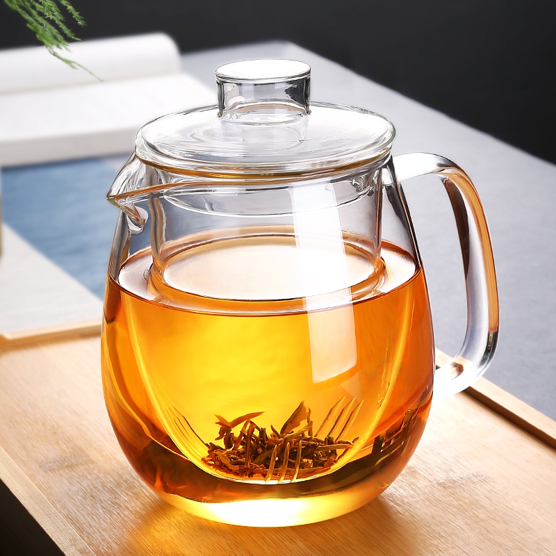 Bình pha trà ONEISALL bằng thủy tinh có ngăn lọc chịu nhiệt tốt chất liệu dày dung tích 600ml 1200ml