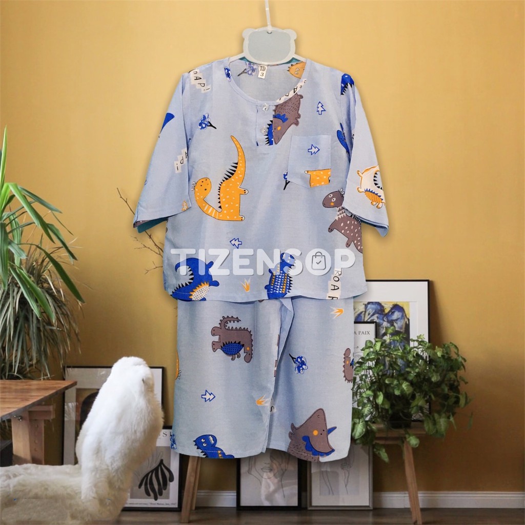 Bộ lanh dài tay bé trai đồ tole cho bé mặc mát