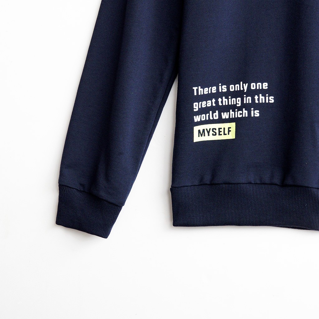 Áo nỉ nam SAYME áo sweater dài tay thu đông vải cotton da cá dày dặn ấm áp MCSI0011