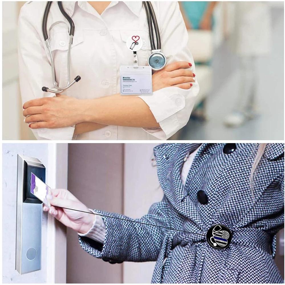 Kẹp Giữ Thẻ ID / Tên / Thẻ ID Kèm Móc Khóa Tiện Dụng Cho Văn Phòng