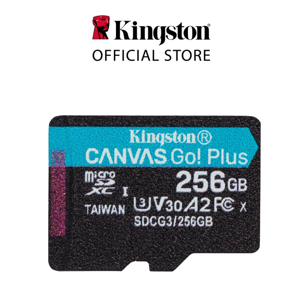 Thẻ nhớ Kingston Canvas Go Plus MicroSD 256GB cho di động Android, camera, flycam và sản xuất video 4K SDCG3/256G | BigBuy360 - bigbuy360.vn