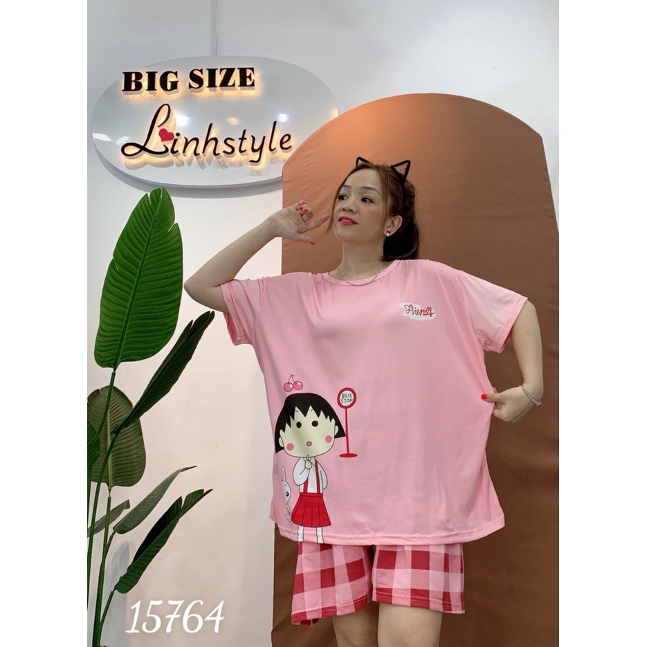 Đồ bộ BIG SIZE short Hình Magu Hồng-SS.H- 15764 | BigBuy360 - bigbuy360.vn