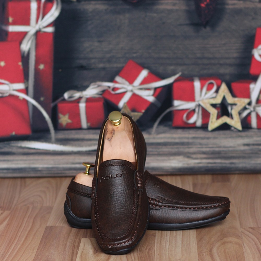 Giày Lười Nam Plo Màu Nâu | BigBuy360 - bigbuy360.vn