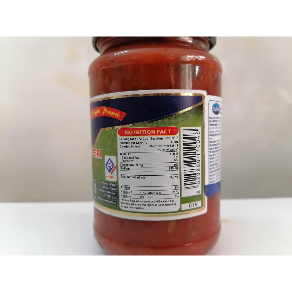 [350g – PUTTANESCA] XỐT MỲ Ý, PIZZA VỚI QUẢ Ô LIU VÀ NỤ BẠCH HOA [Italia] CASTELLO Spaghetti Sauce for Pasta (euf-hk)