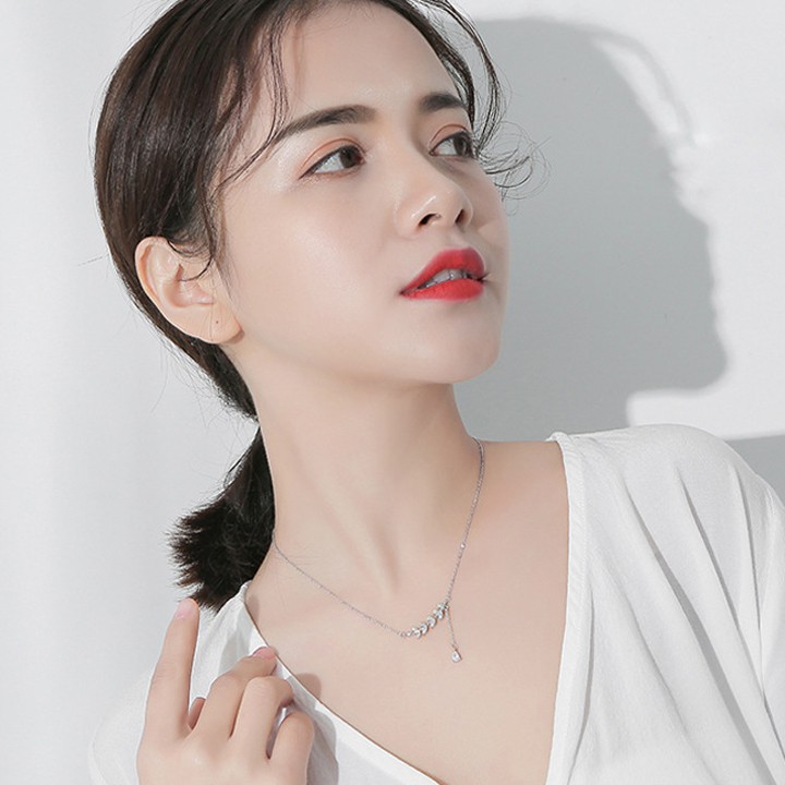 DÂY CHUYỀN BẠC HÌNH LÁ - MELY B11