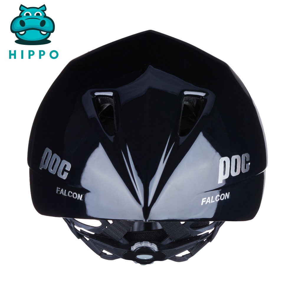 Mũ bảo hiểm xe đạp thể thao Poc Falcon siêu nhẹ chính hãng màu đen bóng - HIPPO HELMET