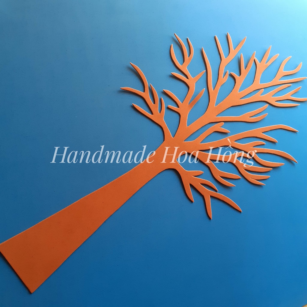 1 thân cây xốp, dày 2mm, - Hình trang trí lớp học, mầm non, công ty, cửa kính