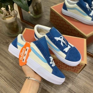 Giầy vans style xanh đậm 1:1 ( full box + free ship )