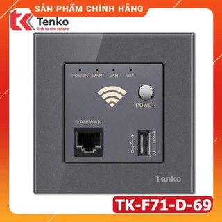  Bộ Thu Phát WIFI Âm Tường Tốc Độ 300Mbps - Mặt Kính Cường Lực Chính Hãng Tenko TK-F71-D-69 Full màu