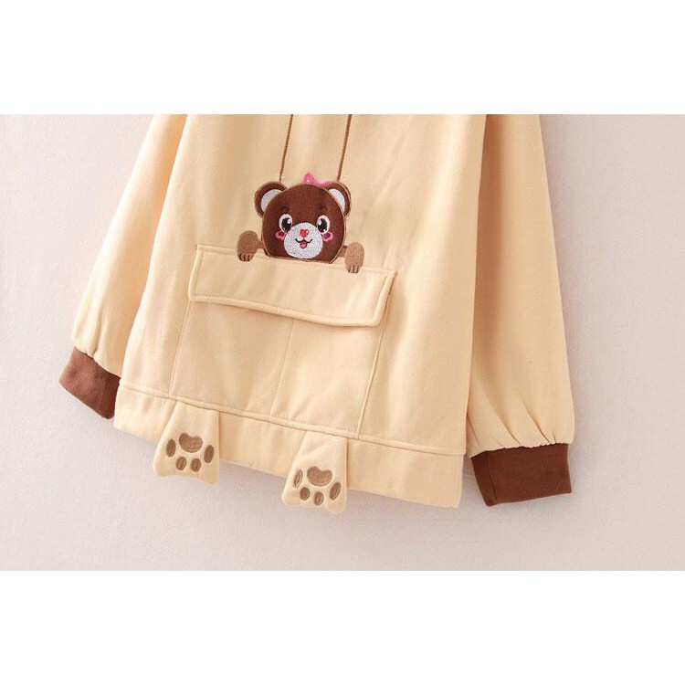 [ FREESHIP_50k ] Áo Hoodie In Hình Con Gấu Nhỏ Dễ Thương | BigBuy360 - bigbuy360.vn