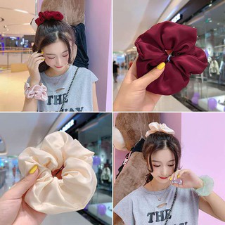 Set 5 Cái Cột Tóc Cute Màu Trơn Dễ Phối Kiểu Phong Cách Nữ Tính Nhẹ Nhàng Đủ Màu Đường Kính 10cm