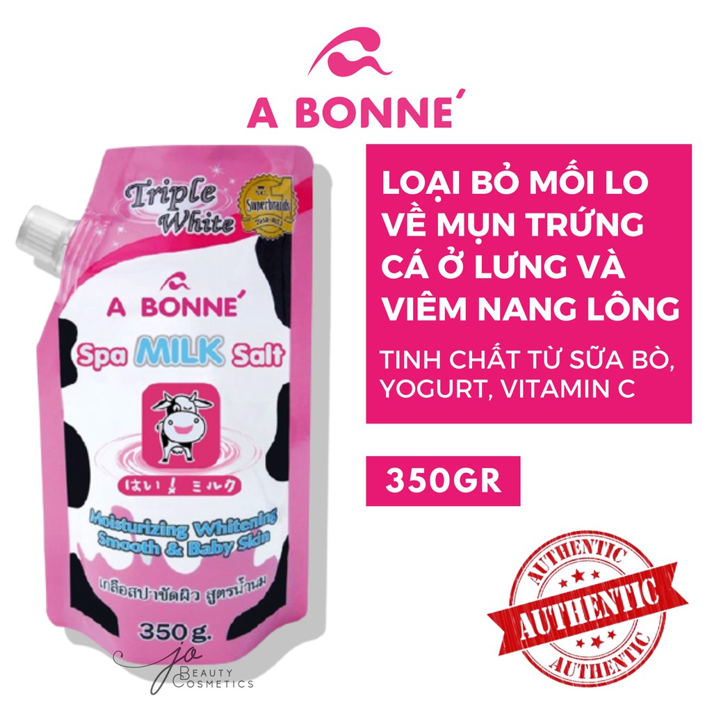Muối bò Abonne✨SPA MILK SALT✨tẩy tế bào chết dạng túi 350gr & dạng Ziplock 300gr | BigBuy360 - bigbuy360.vn