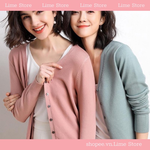 Áo Cardigan Len Mỏng Xuất Nhật nhiều màu đủ size-Mã L110