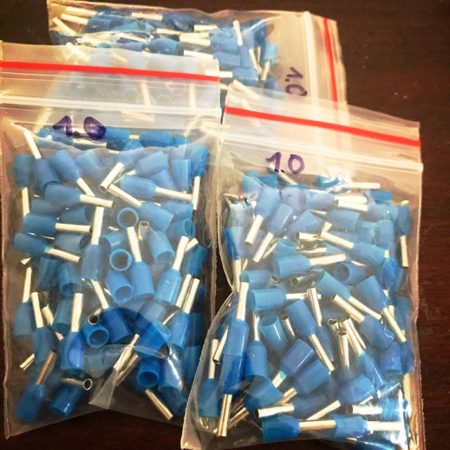 Đầu cos pin thau 1,0mm ( bịch 100 cái)