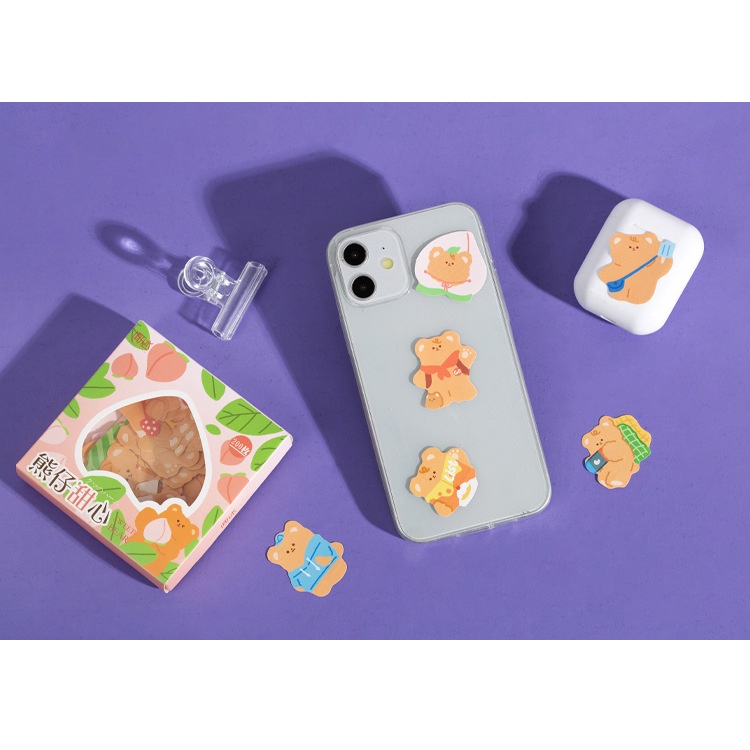 Sticker Hộp 200 Miếng Cắt Rời Chất Liệu Giấy Trang Trí Sổ