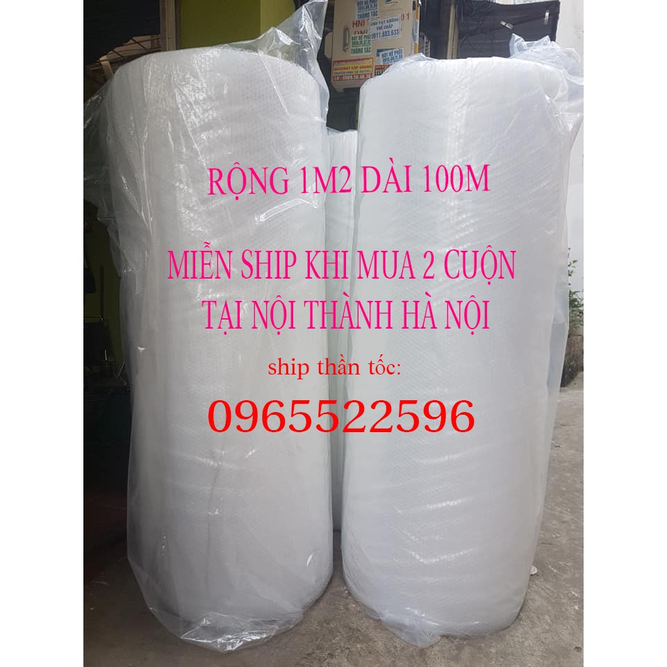 Cuộn Bóng Khí - Màng Xốp Hơi - Xốp Nổ - Gói Hàng - Bọc Hàng - Kích Thước 100(M) X 1.2 (M)