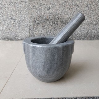 Cối đá màu đen vân trắng 16cm