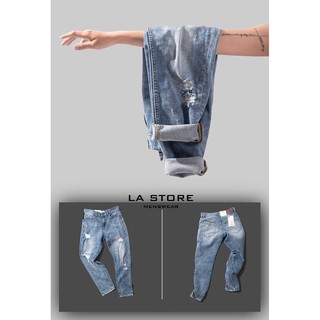 Quần Jeans form slim rách