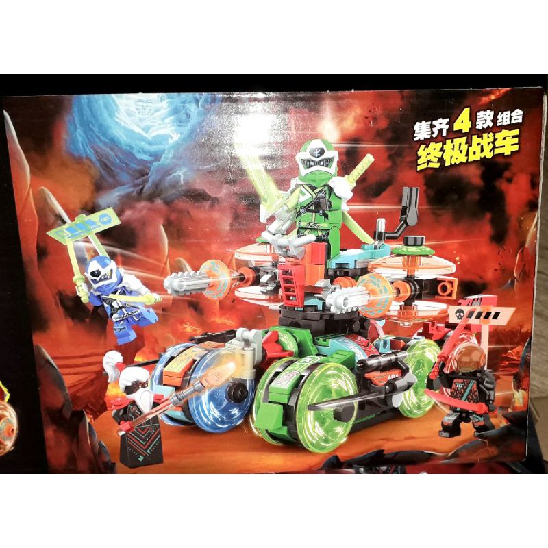 Lắp ráp 1 hộp LegoNinja Siêu Xe HJ105 có nhiều chi tiết bằng nhựa rất đẹp