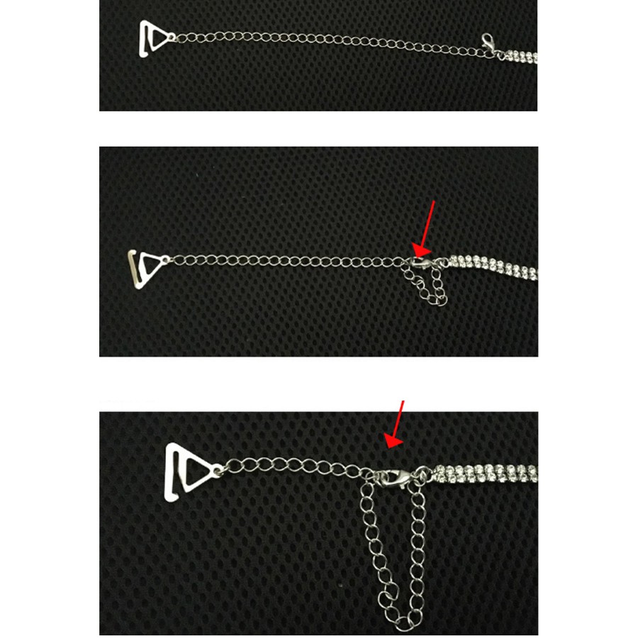 Dây áo ngực bra cao cấp đính đá và hoa xanh lấp lánh sang chảnh DA01