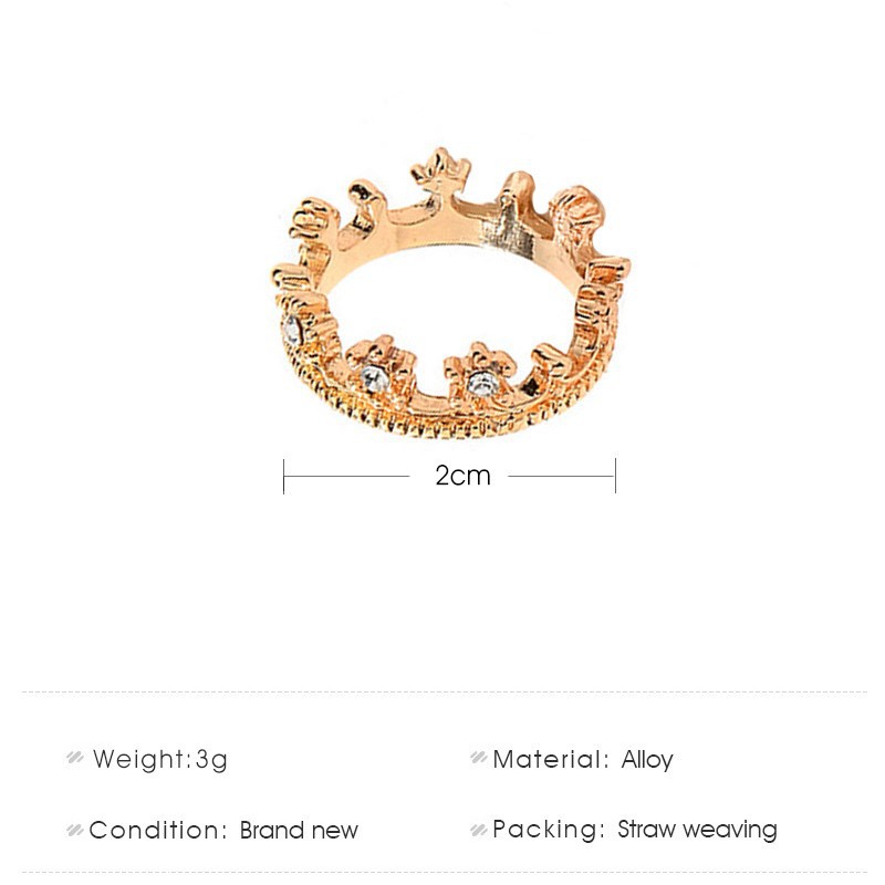 Nhẫn đính đá phong cách Hàn Quốc