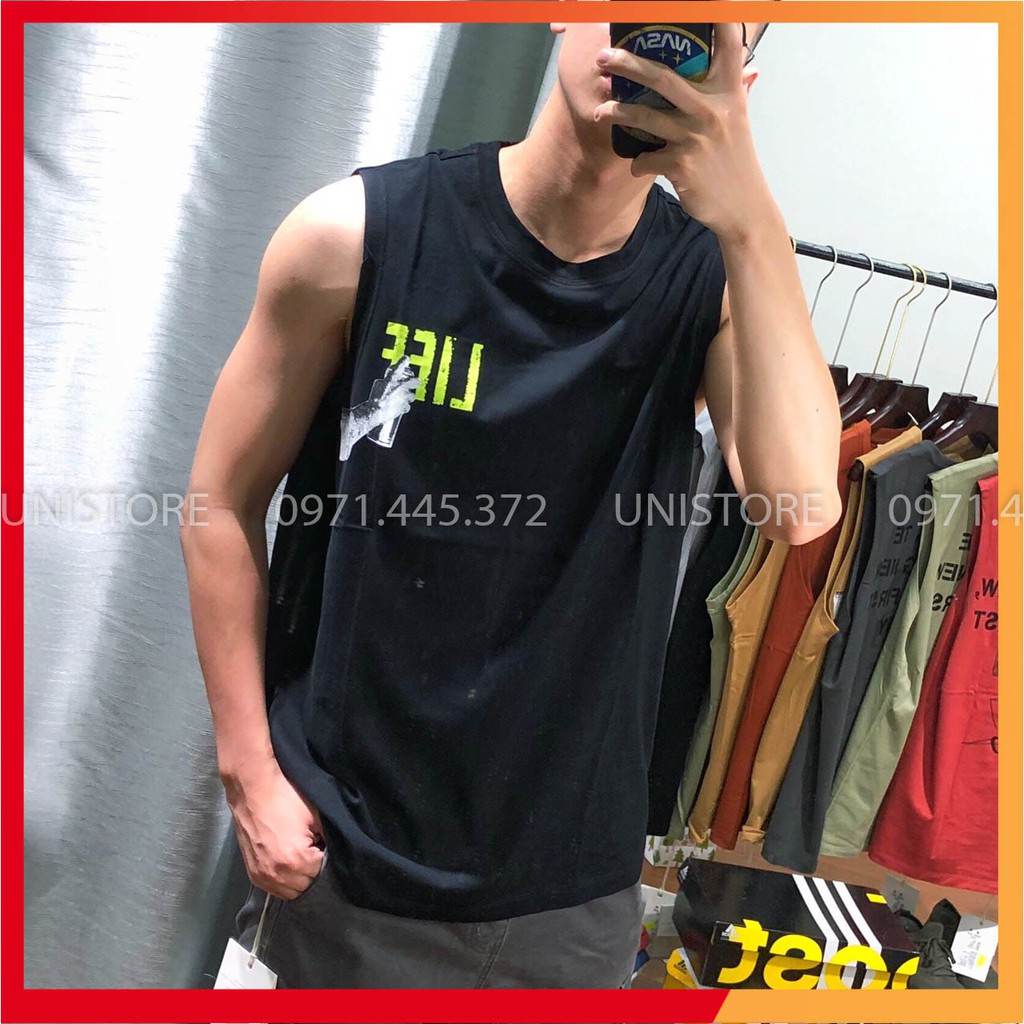 Áo sát nách tanktop tập gym nam dáng rộng SNTQ2829